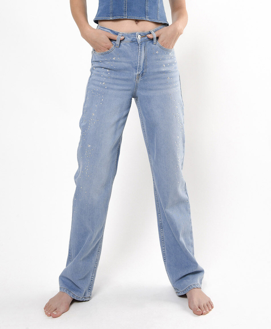 Jeans mujer brillos y estrellas