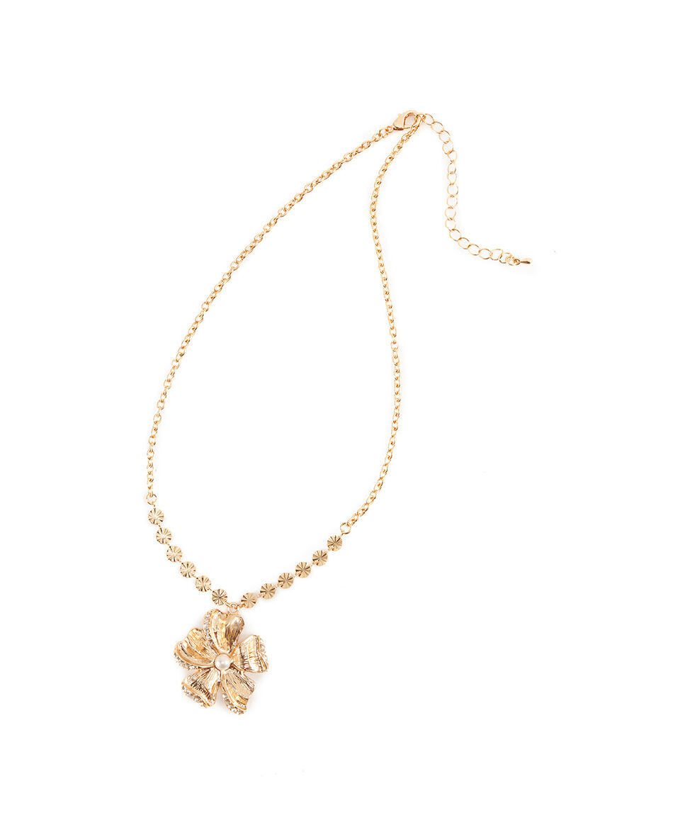 Collar mujer flor gold