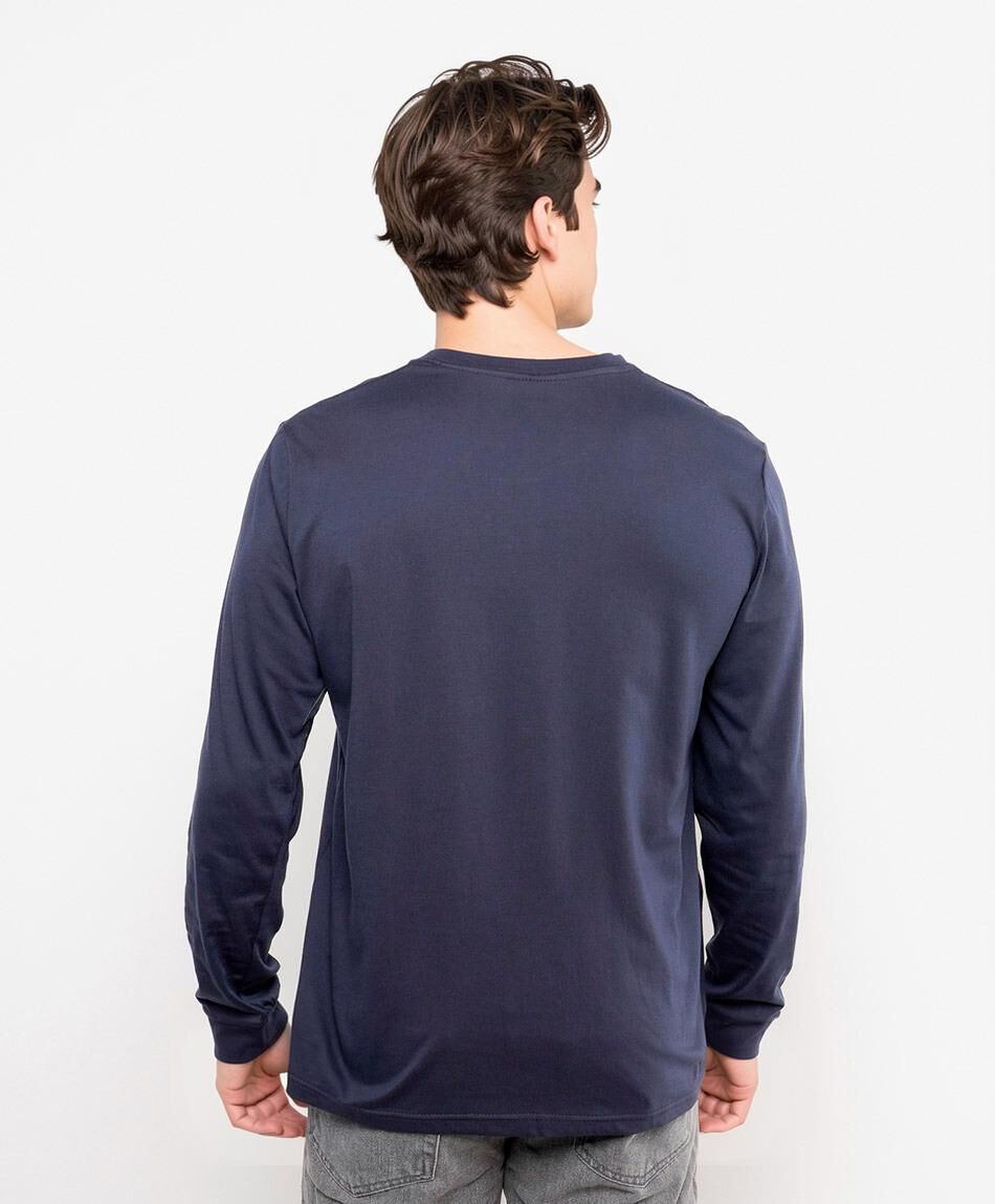 Remera hombre lisa manga larga