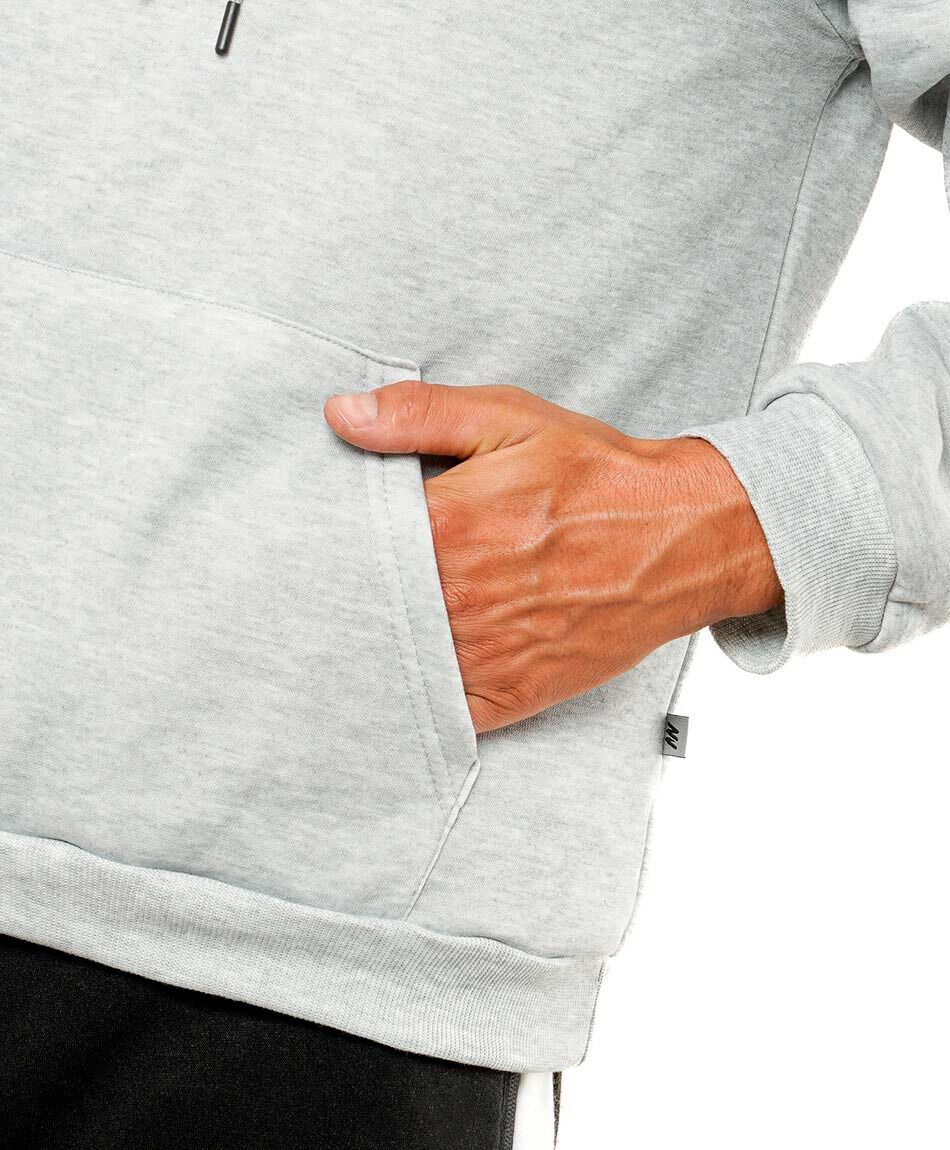 Buzo deportivo hombre liso gris