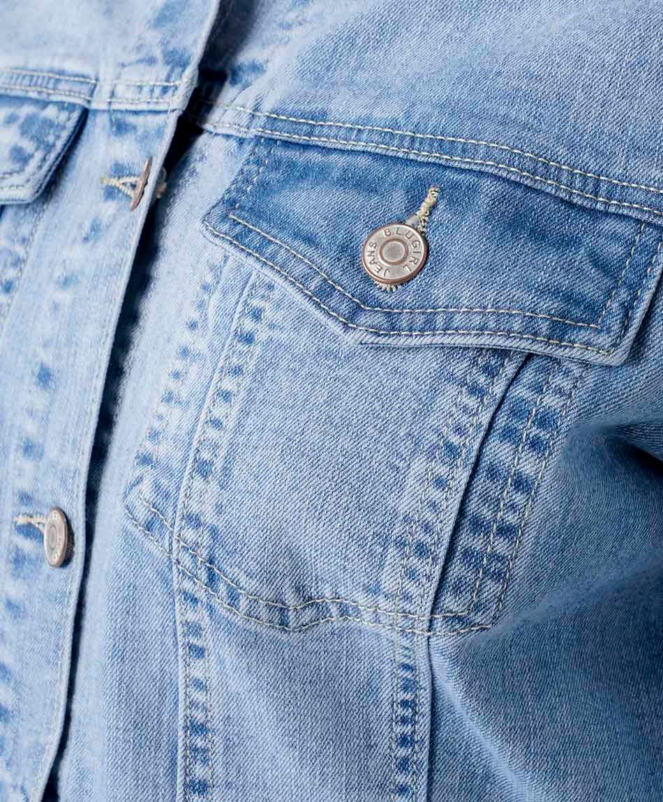 Campera mujer denim entallada