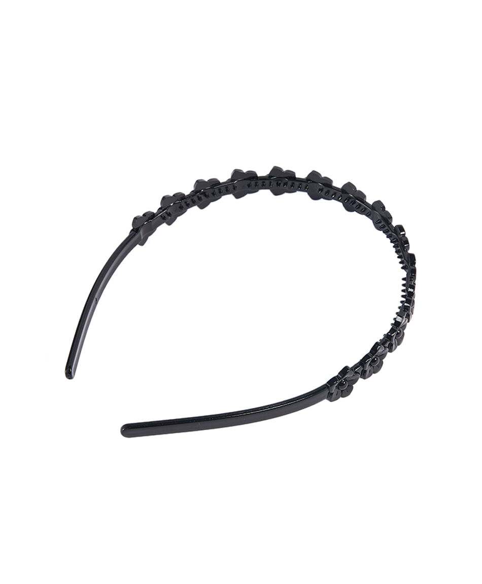 Cintillo mujer flores black