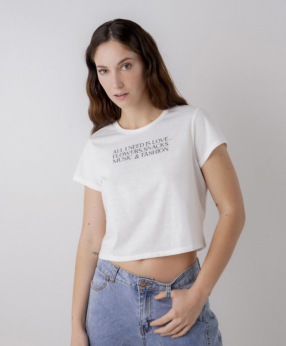 Remera mujer message love