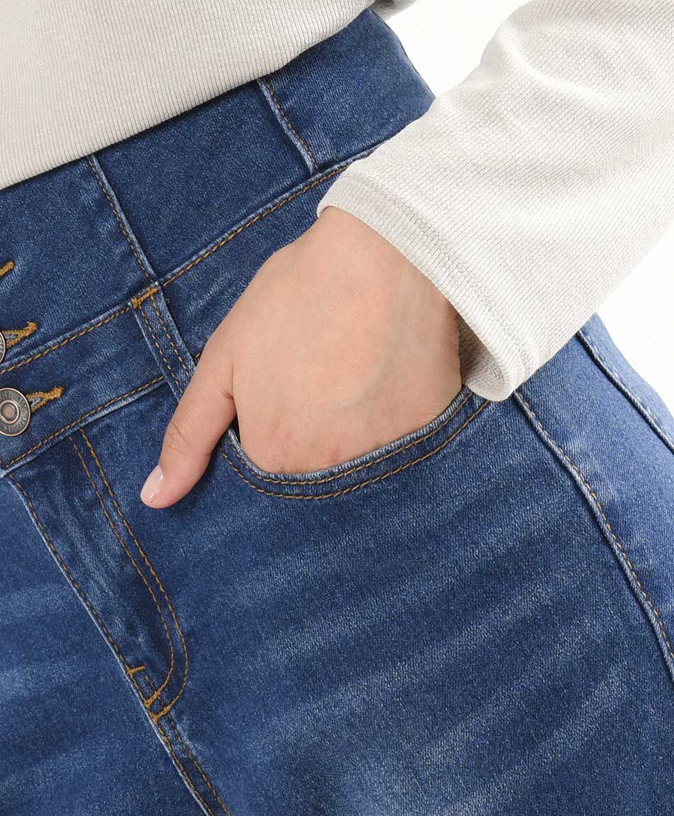 Jeans mujer cargo pretina ancha