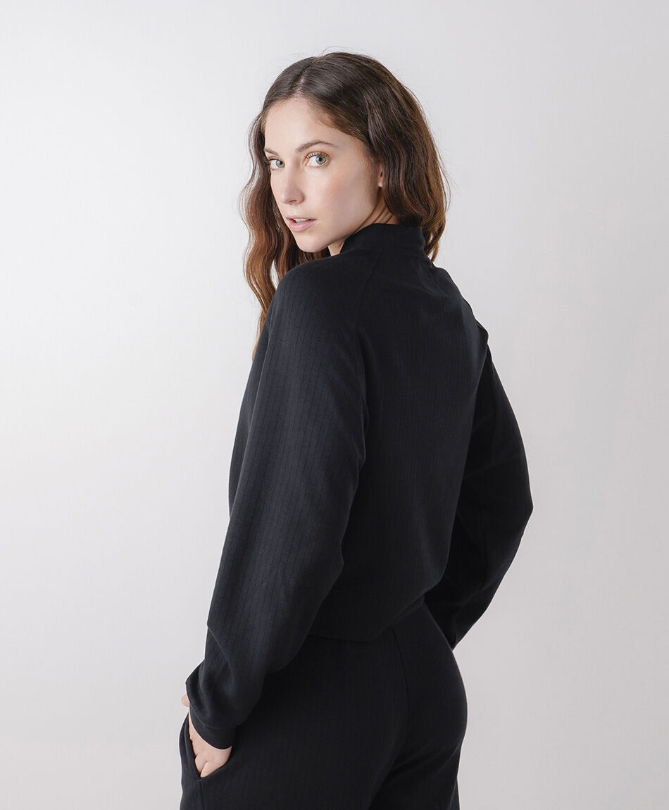 Chaqueta mujer jacquard l&iacute;neas