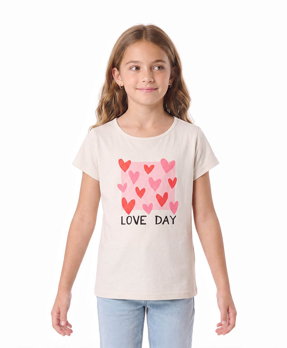 Remera ni&ntilde;a love day