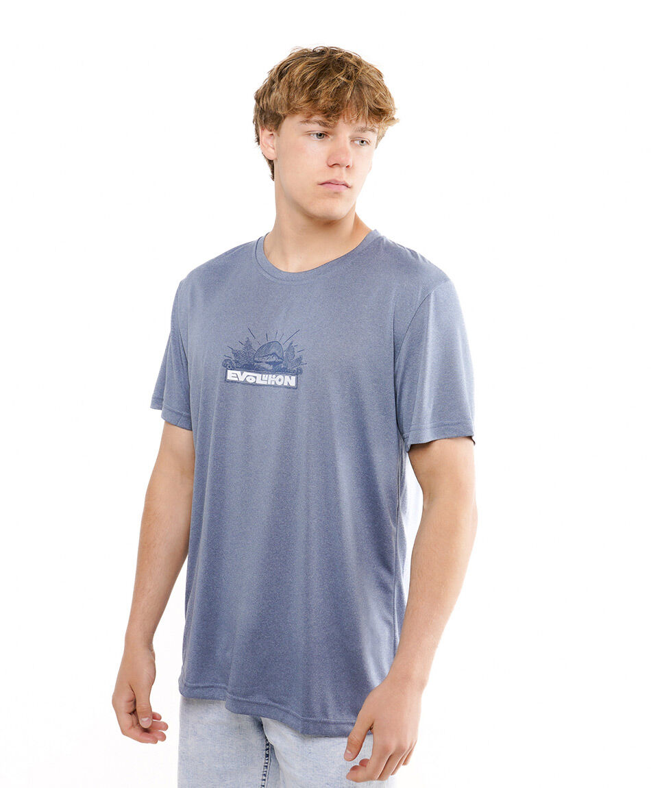 Remera hombre dry fit print evolution