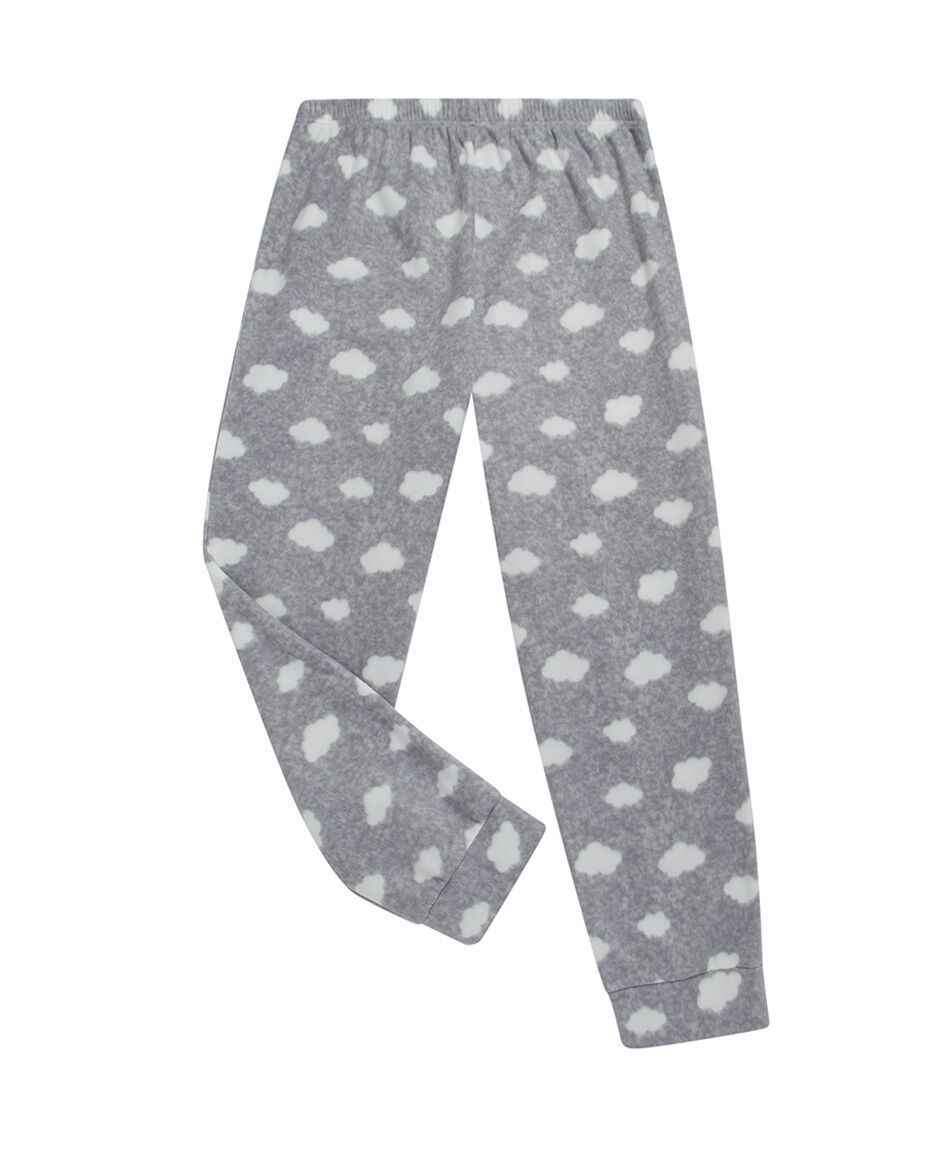 Pijama mujer polar nubes white