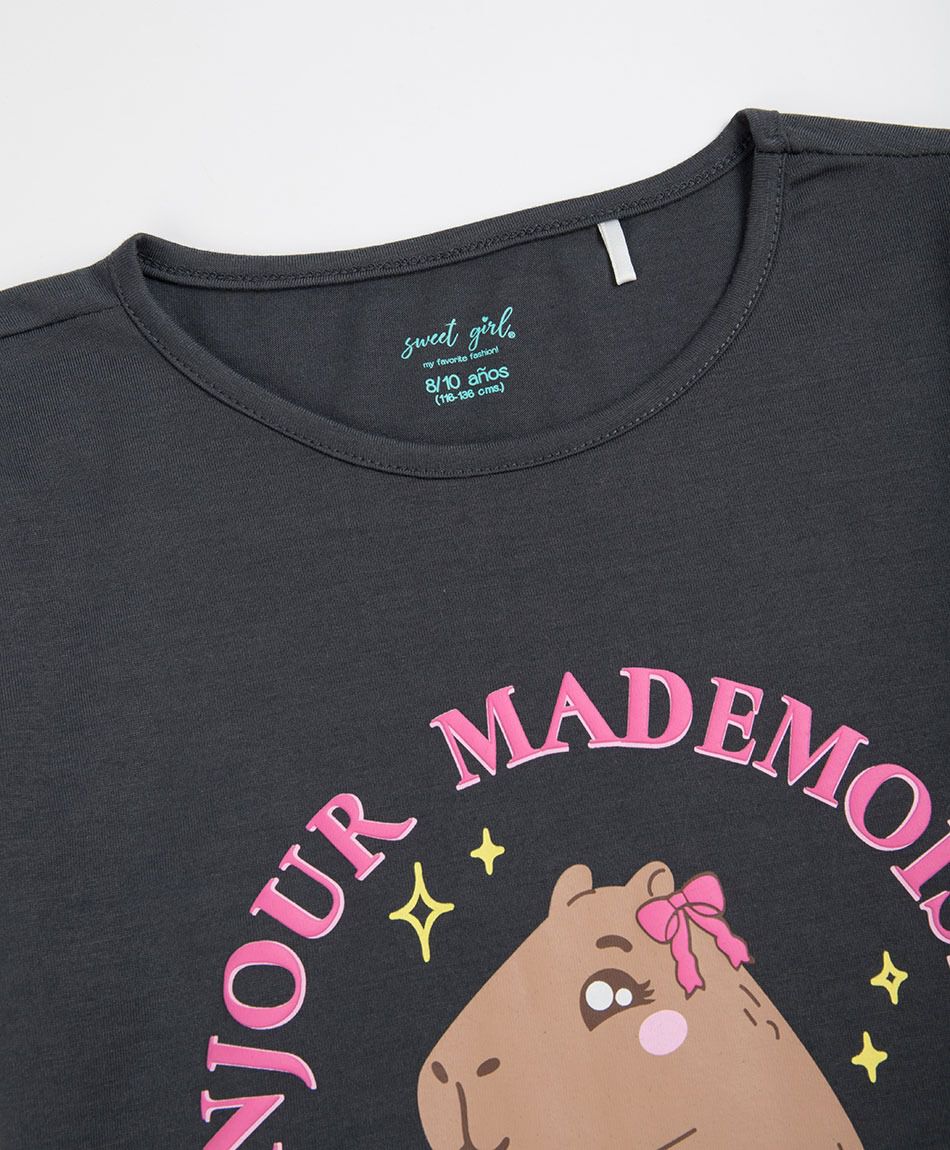 Remera nina lady capibara