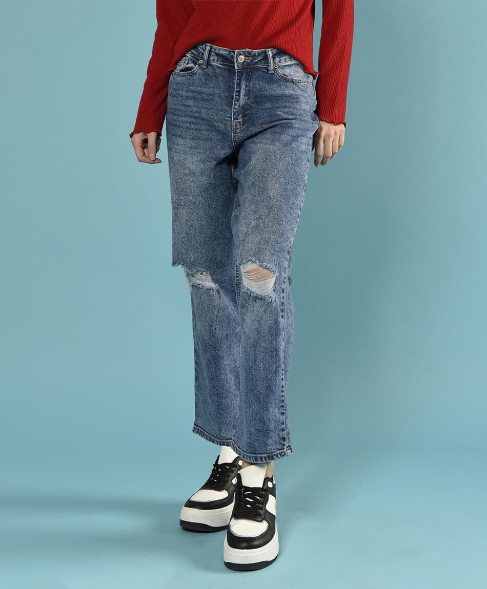 Jeans tiro alto