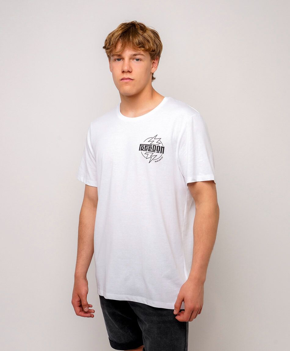 Remera hombre doble estampado freedom