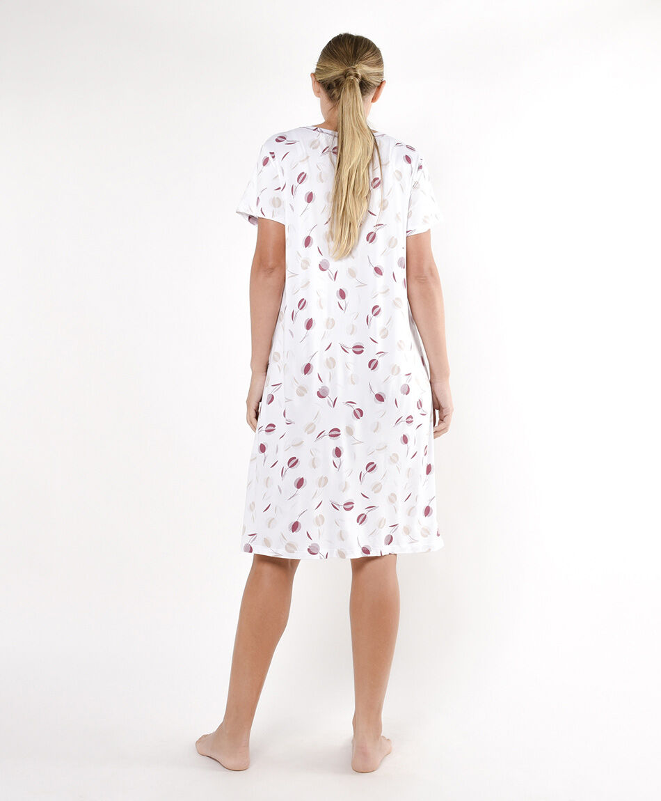 Camison de dormir mujer hojas pink