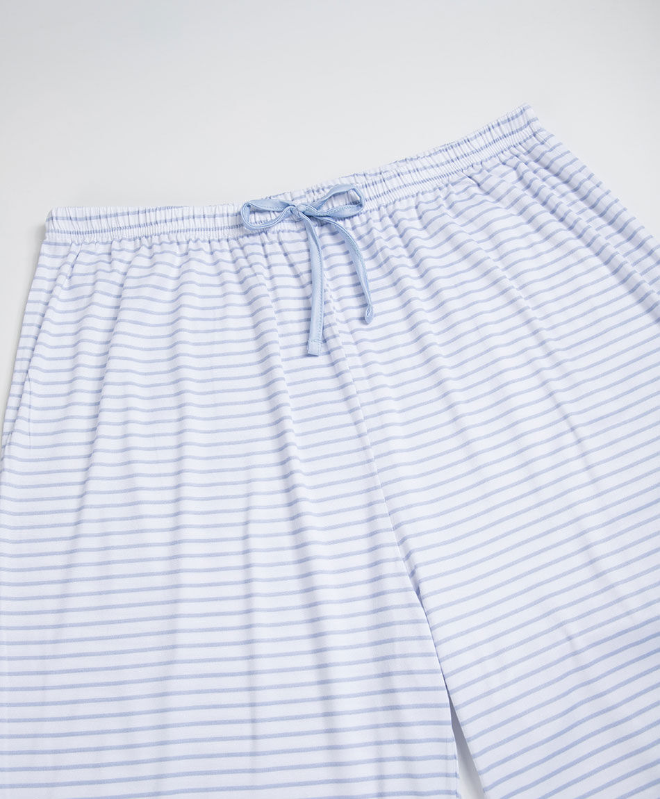 Pijama mujer capri l&iacute;neas gatito