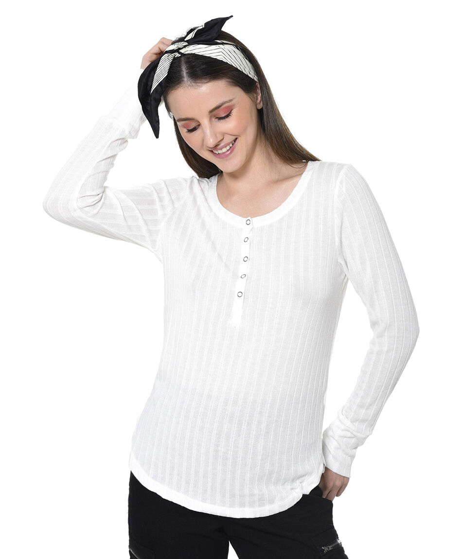 Polera canale botones