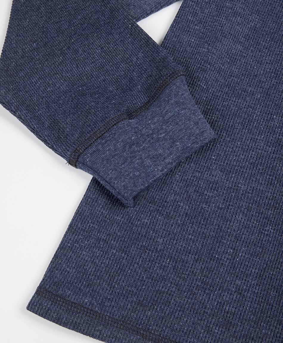Remera hombre botones azul