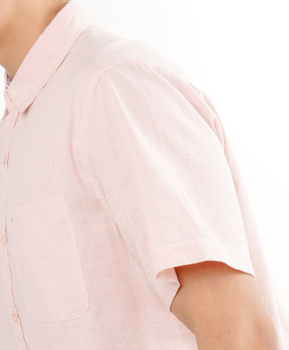 Camisa hombre lisa manga corta