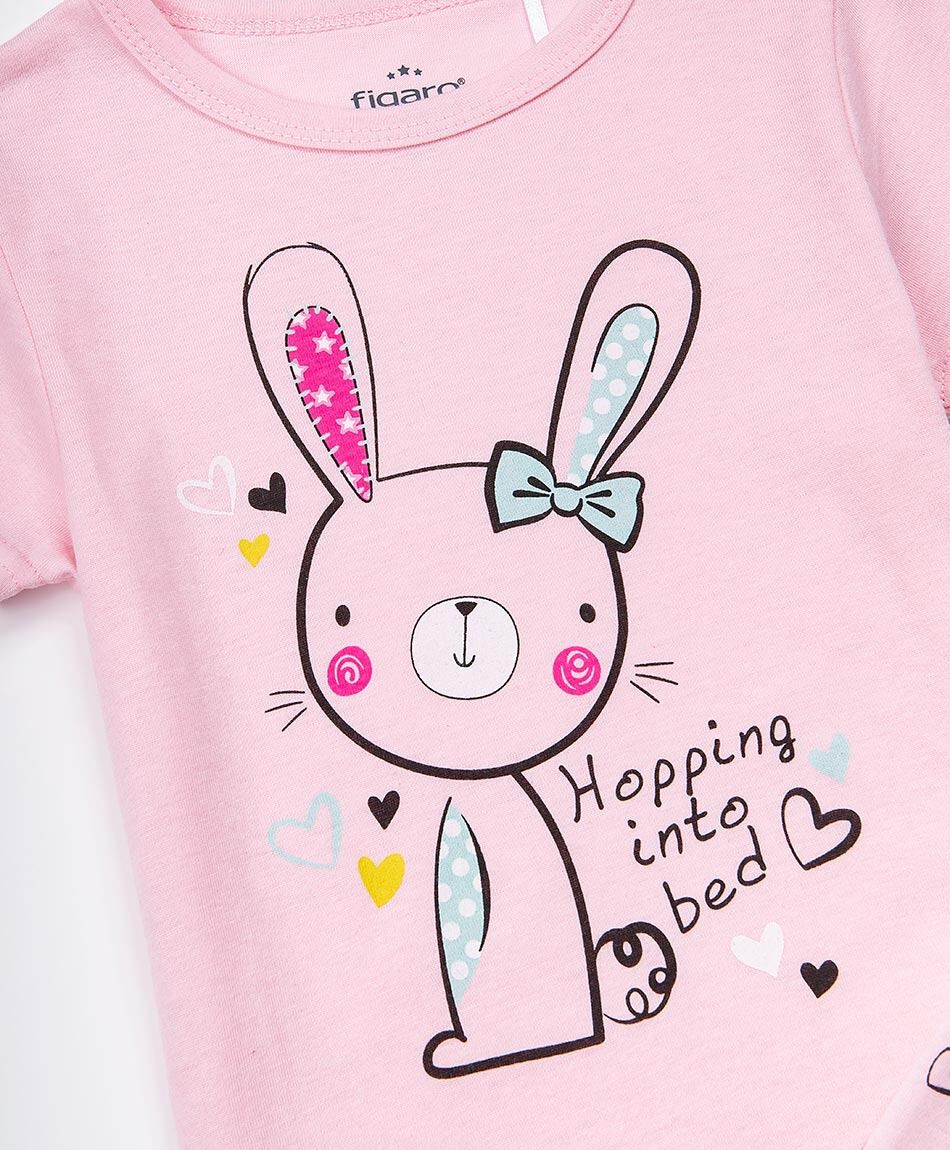 Pijama beb&eacute; conejita feliz
