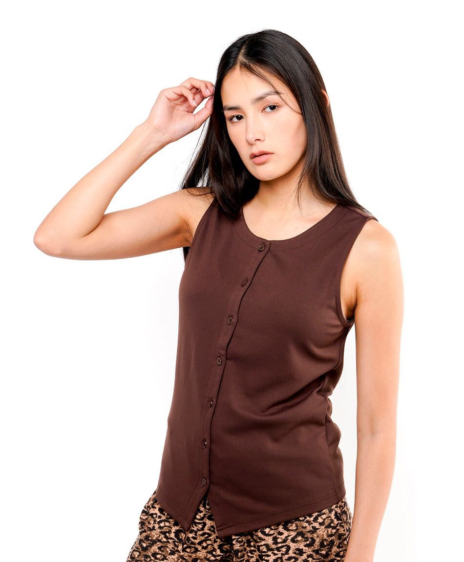 Camisa mujer jersey botones
