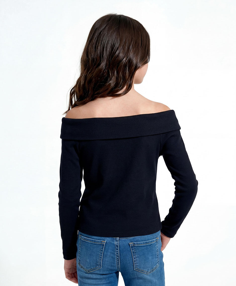 Remera ni&ntilde;a sin hombros