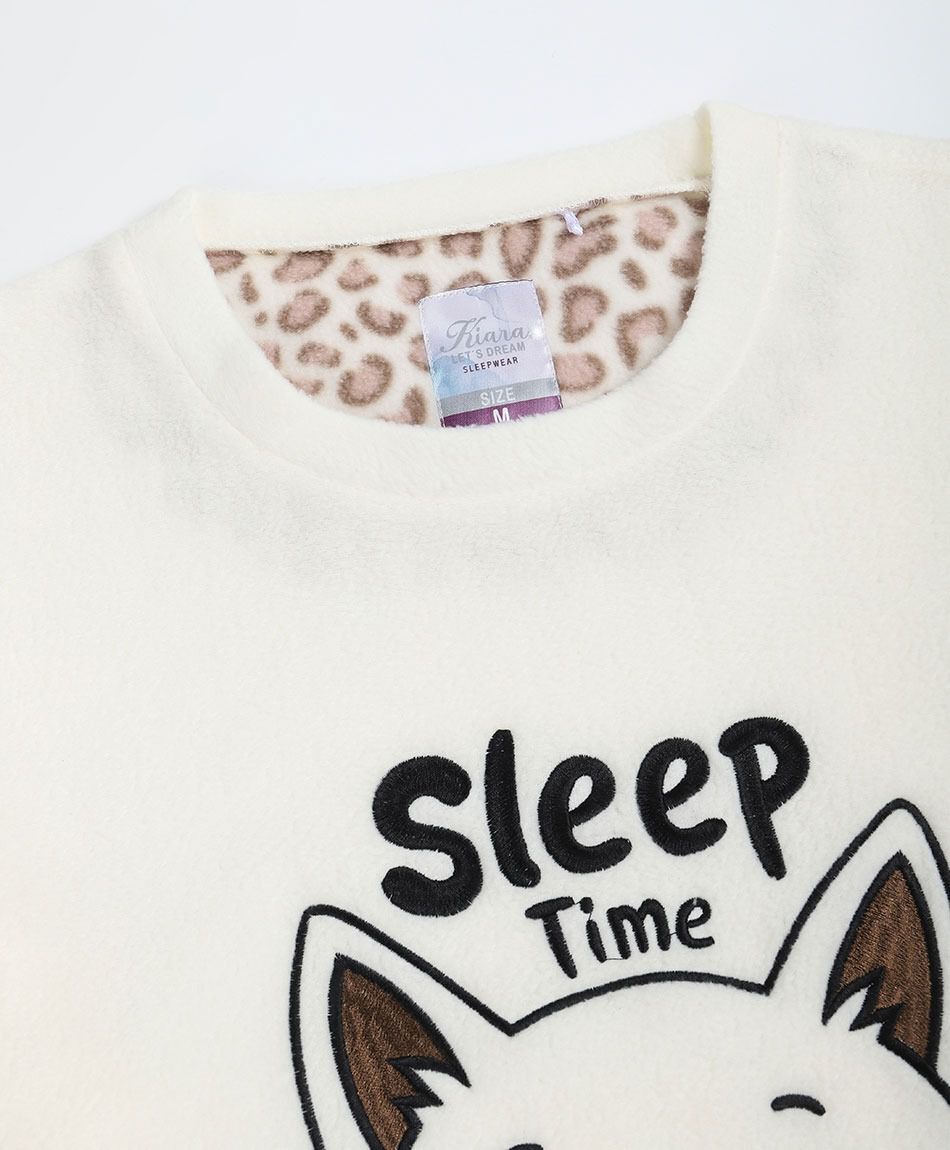 Pack pijama + calcetines mujer polar cat