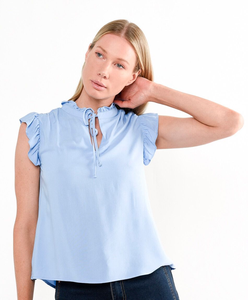 Camisa mujer cuello tirantes