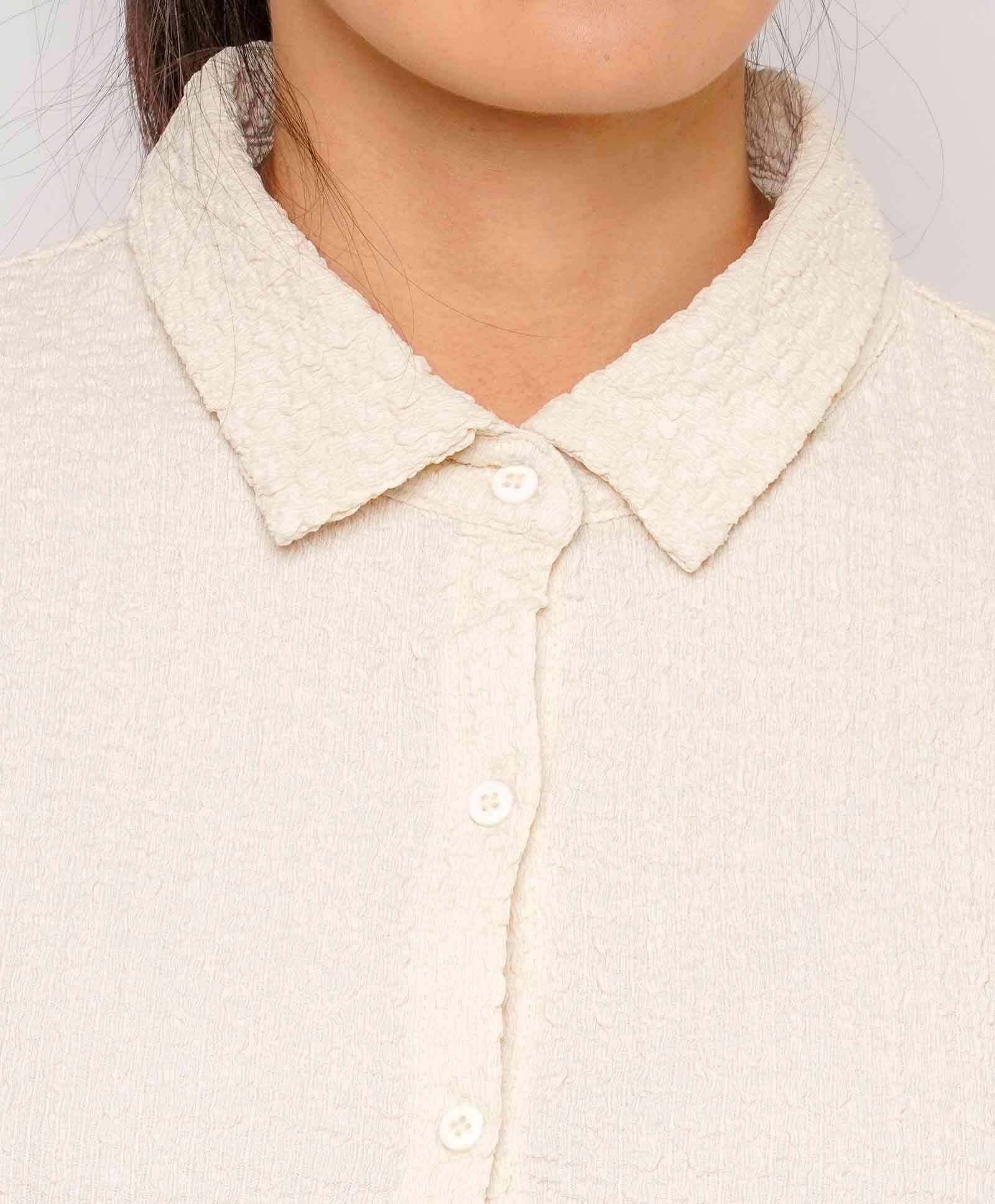 Camisa mujer jacquard botones