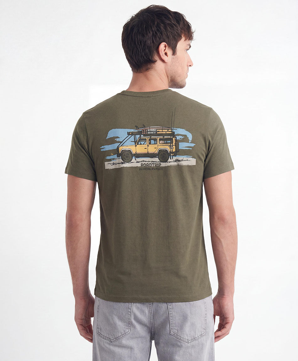 Remera hombre doble estampado jeep