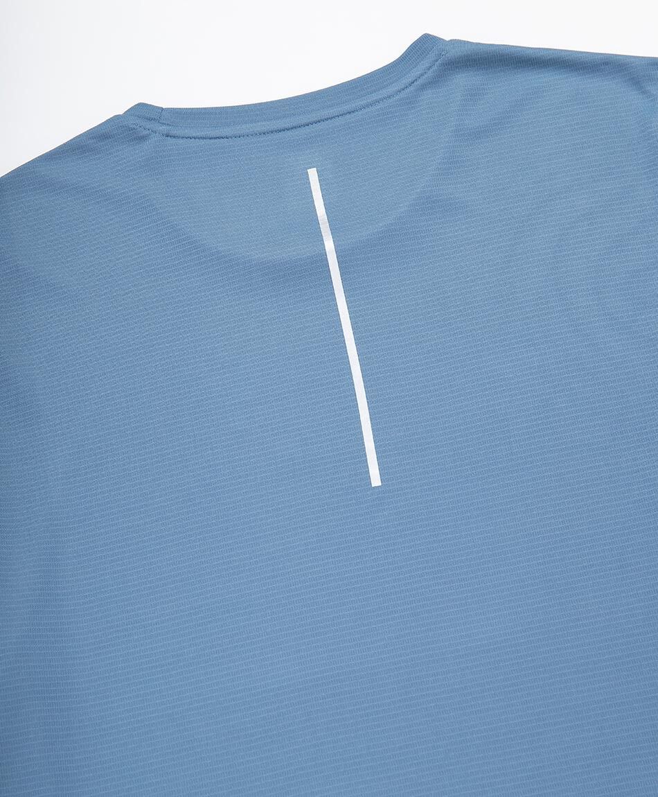 Polera deportiva hombre lisa azul