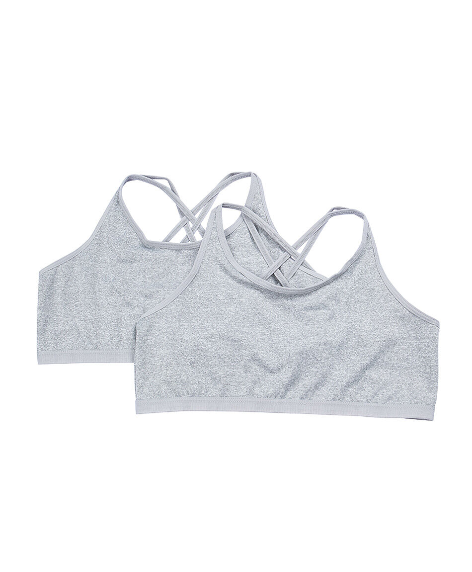 Pack 2 top escolar ni&ntilde;a gris