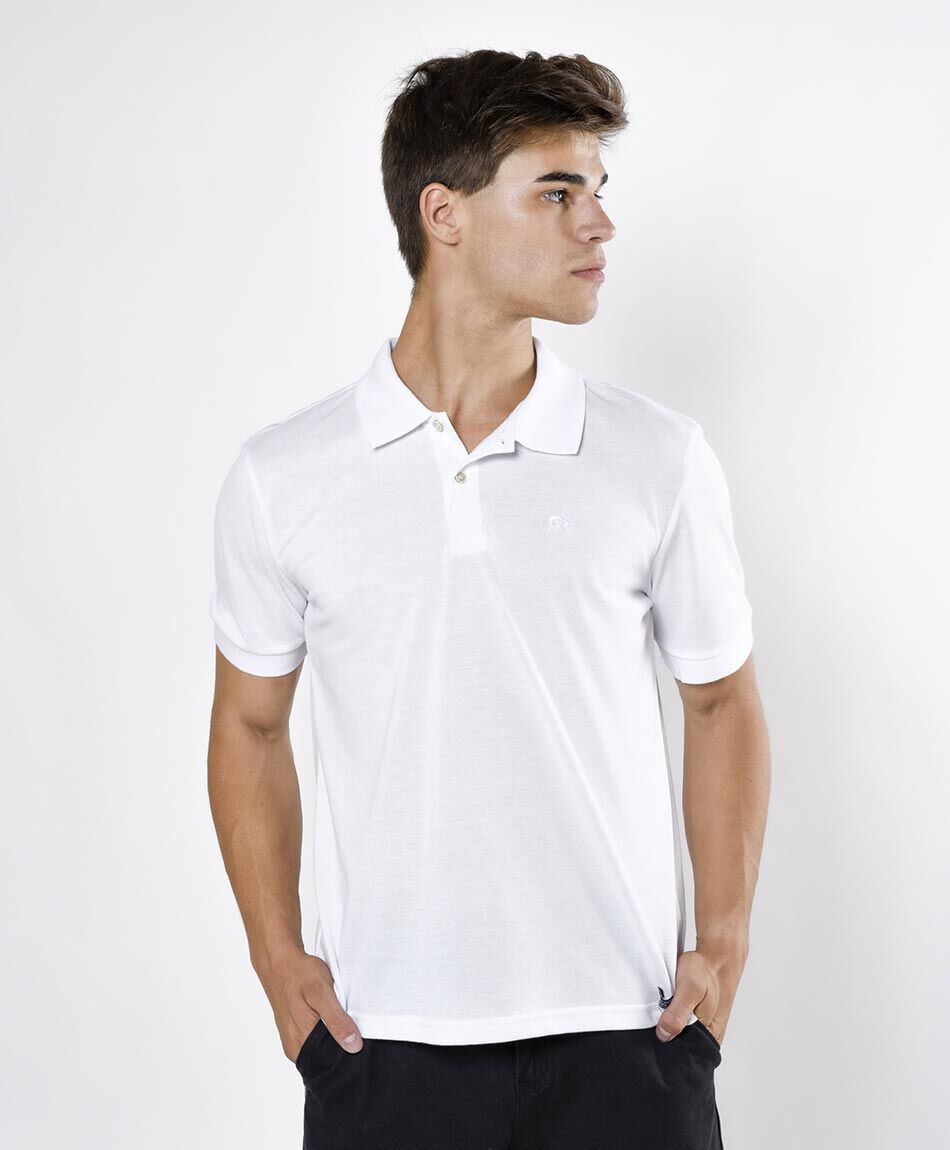 Remera hombre lisa cuello piqu&eacute;