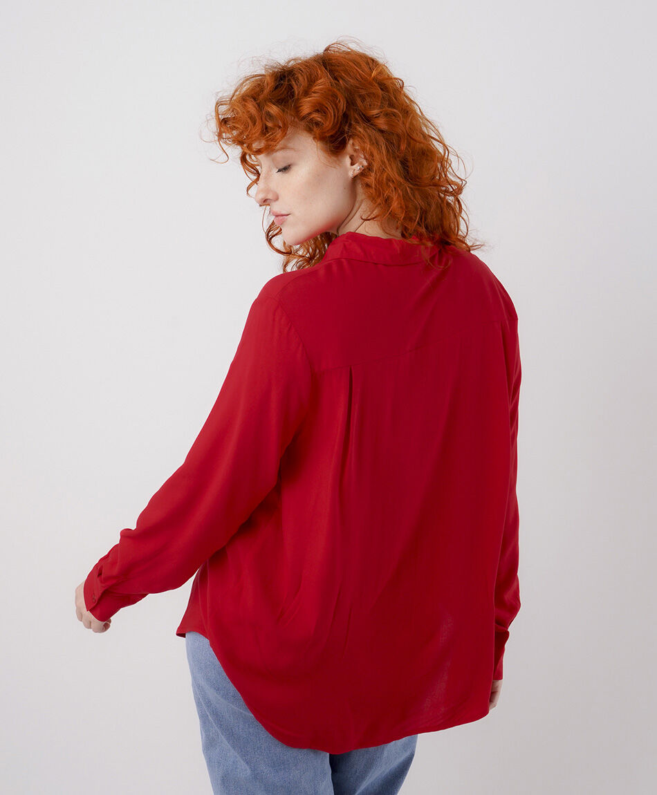 Camisa mujer camisera roja