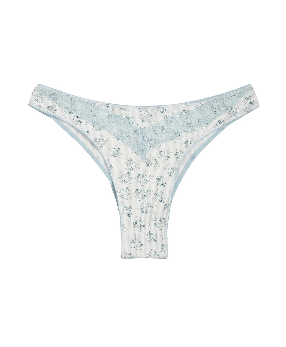 Tanga mujer algod&oacute;n mini florcitas