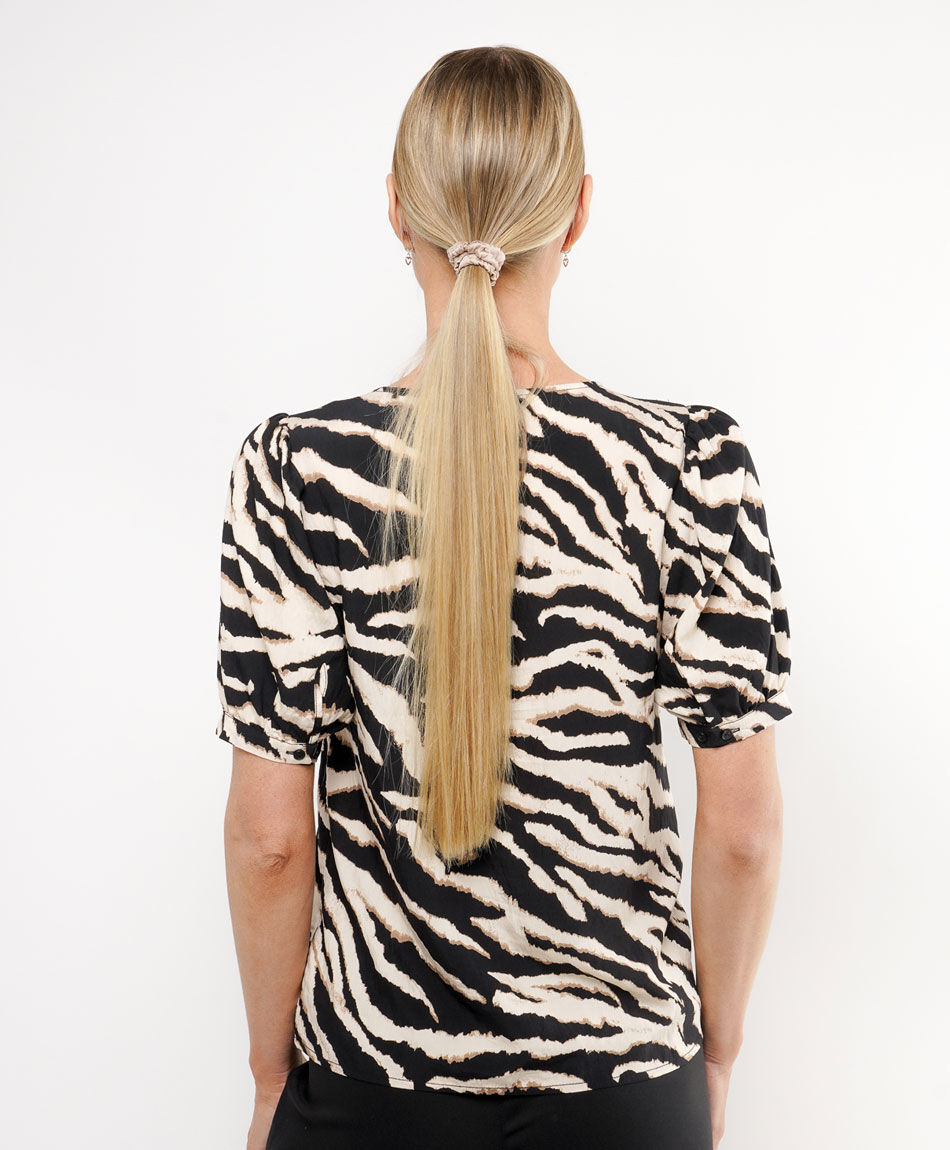 Camisa mujer animal print botones