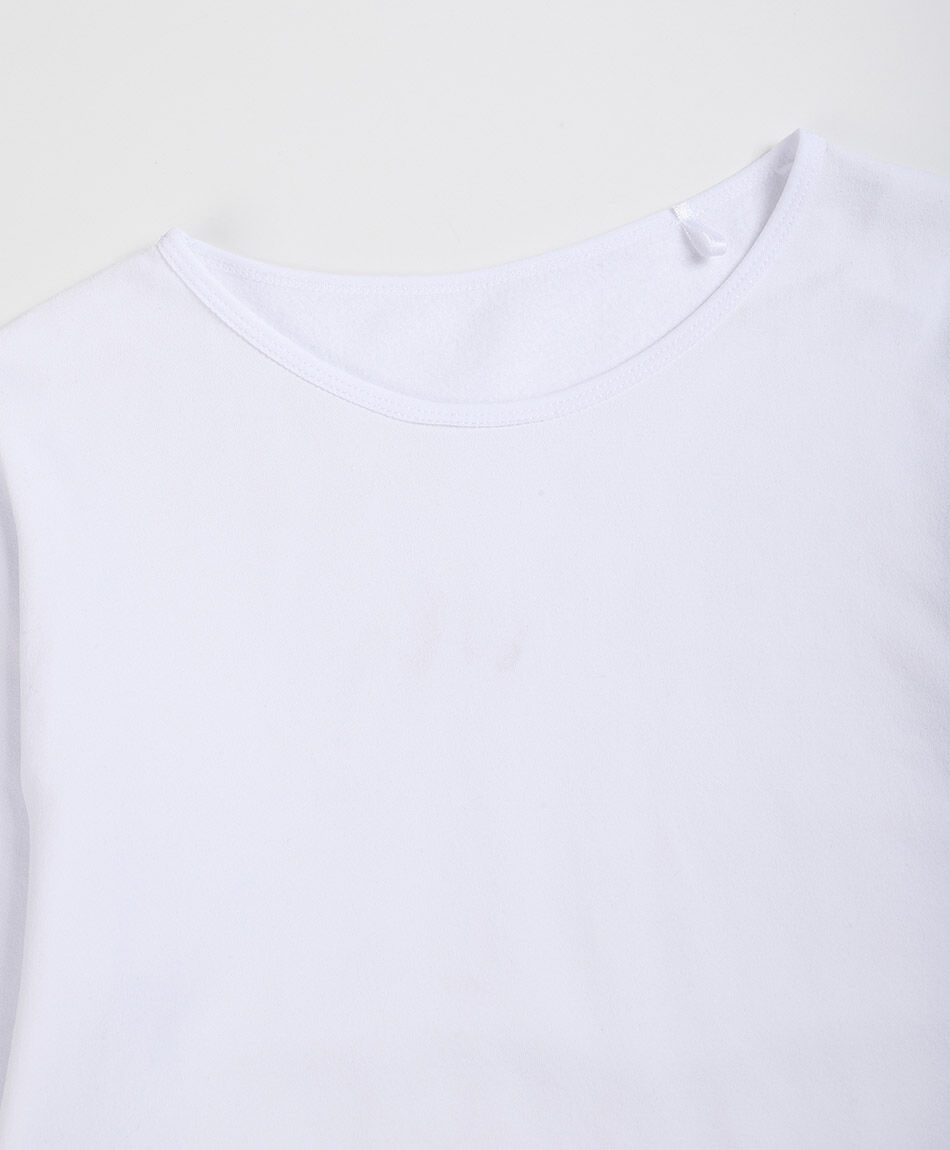 Camiseta mujer polar lisa white