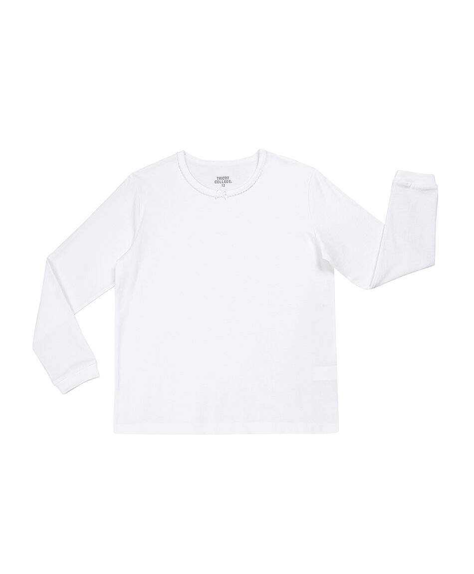Camiseta escolar cuello redondo
