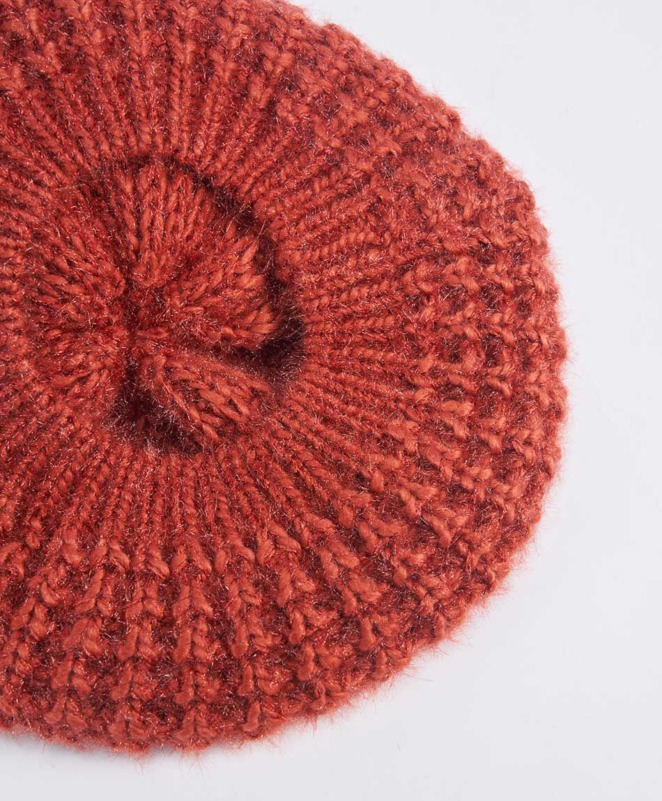 Boina mujer pompom orange