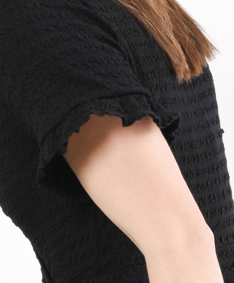 Vestido corto mujer texturizado