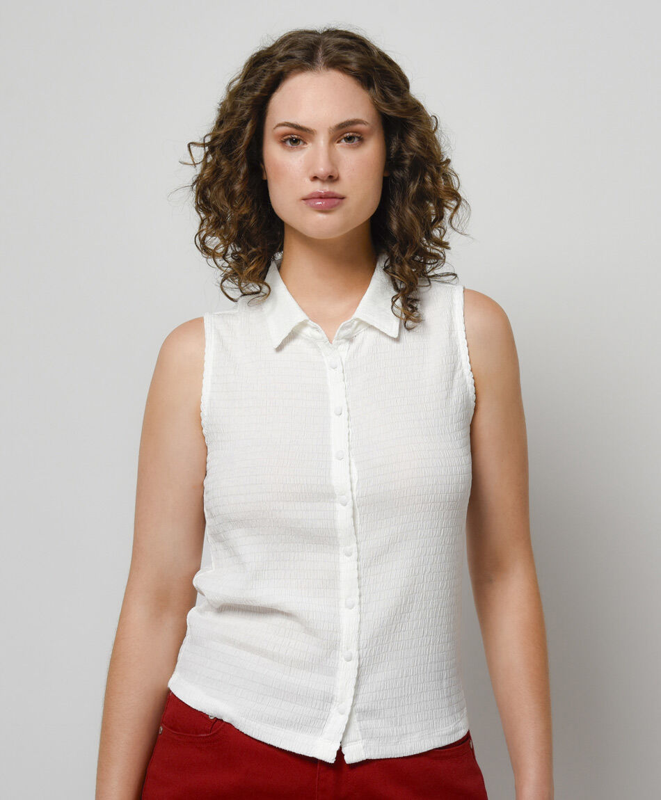 Camisa mujer dise&ntilde;o wrinkled