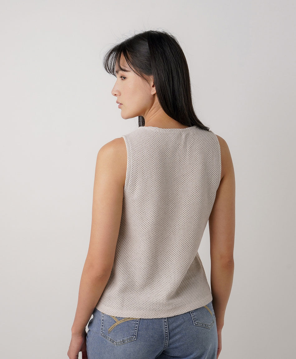 Cardigan mujer estilo chaleco calado