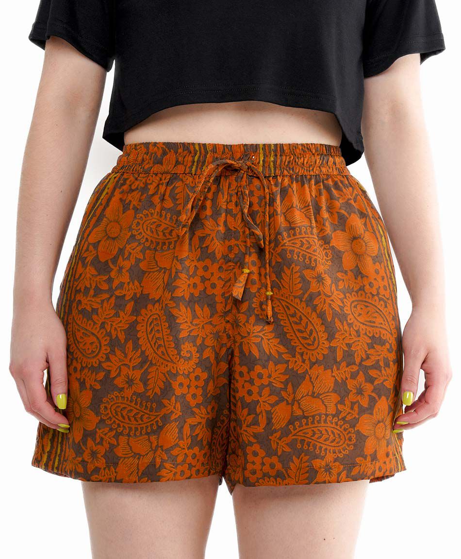Short mujer orange time