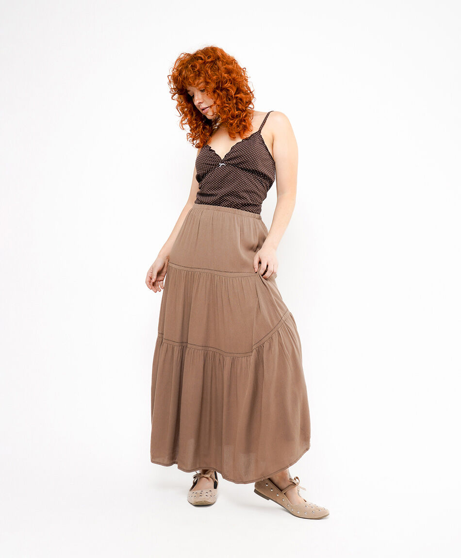 Pollera mujer pisos encaje