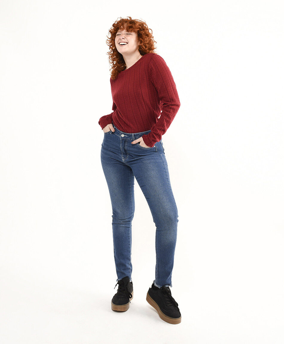 Jeans mujer cl&aacute;sico skinny fit