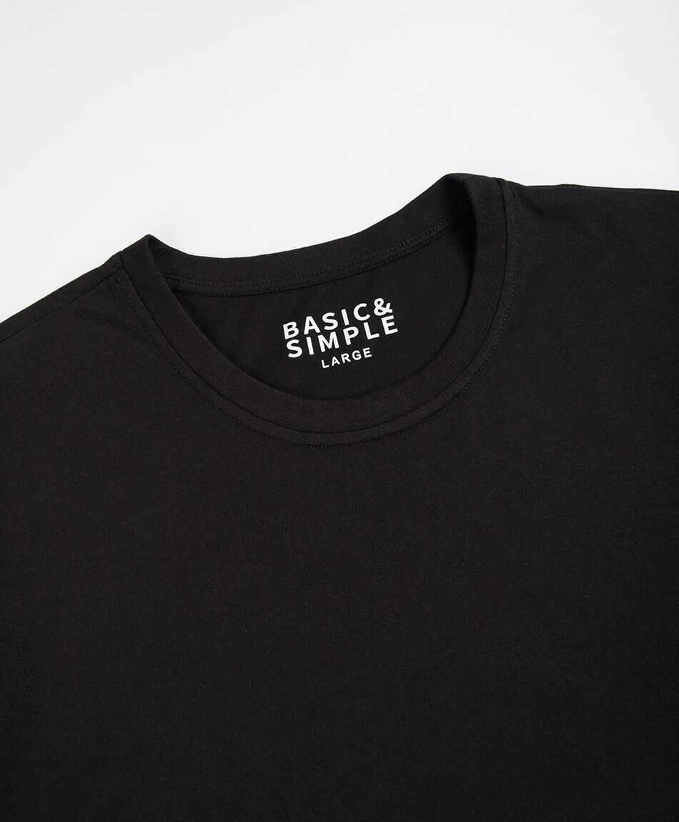 Remera hombre parche manga lisa