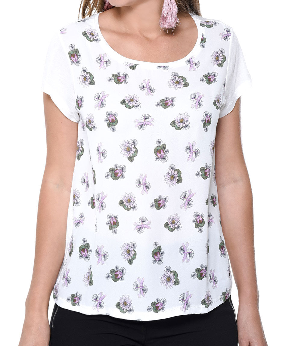Polera estampada mixta