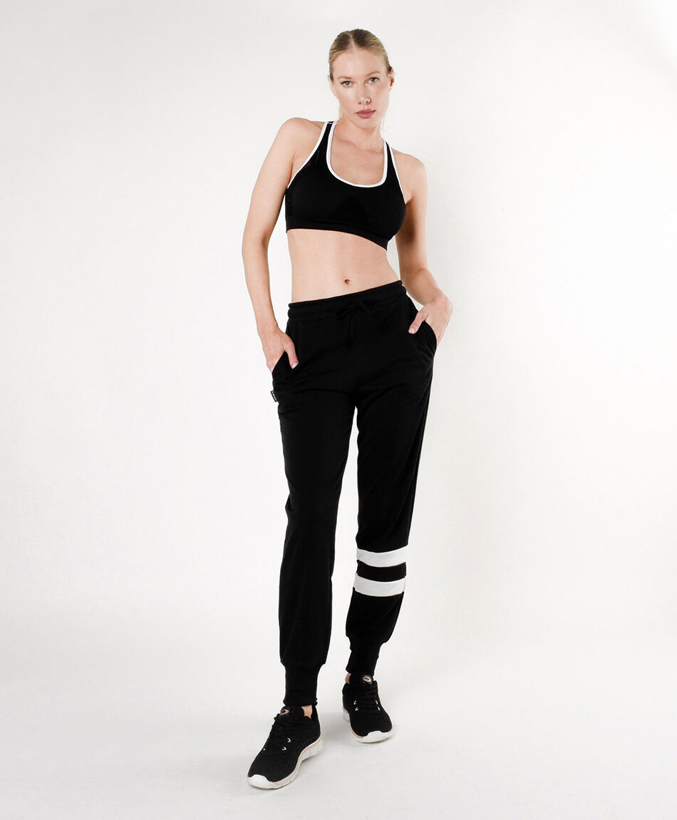 Pantal&oacute;n deportivo mujer franjas skinny fit