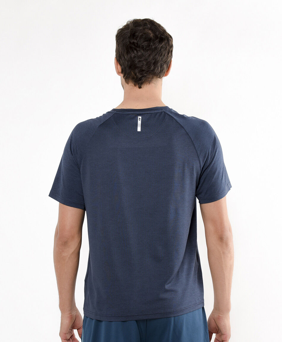 Remera deportiva hombre lisa azul