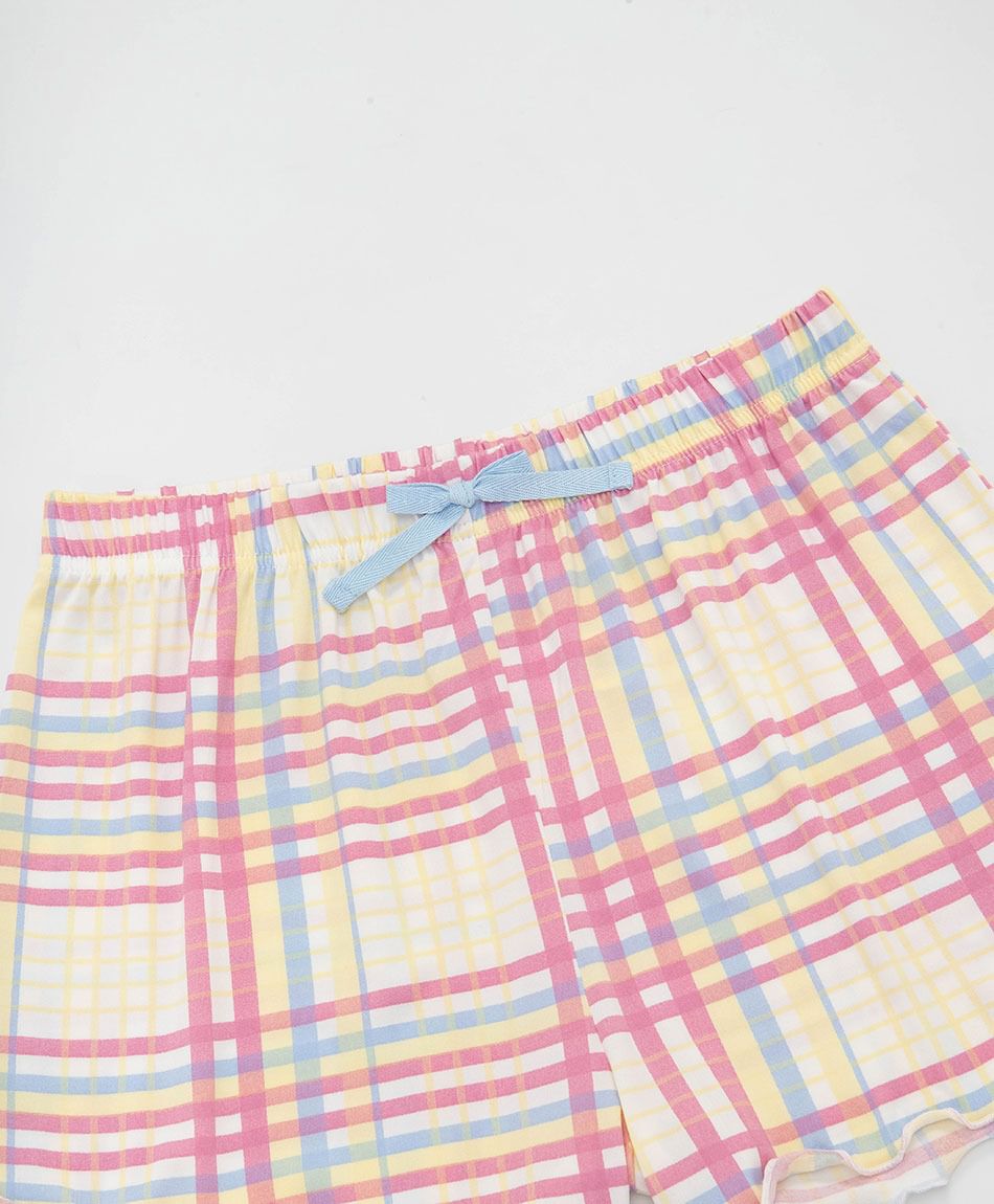 Pijama mujer short canal&eacute; celeste