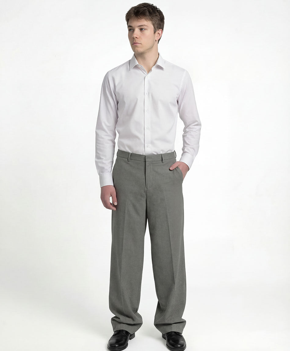 Pantal&oacute;n escolar cl&aacute;sico gris