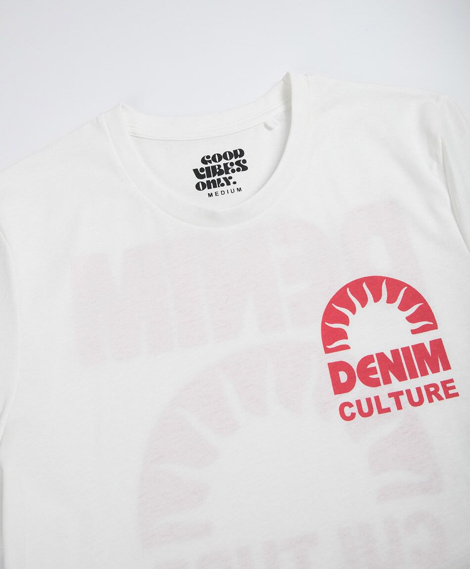 Remera hombre doble estampado denim sun