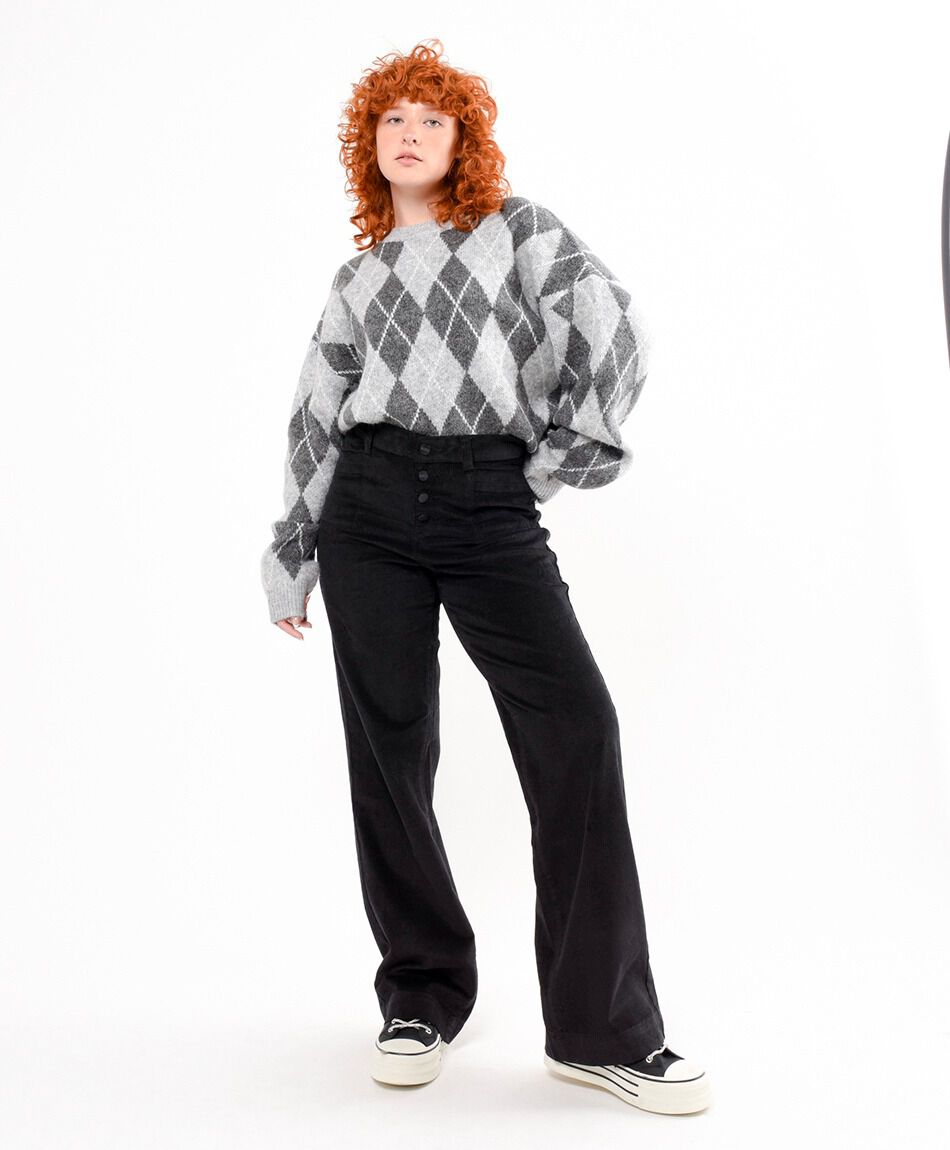 Pantal&oacute;n mujer black wide